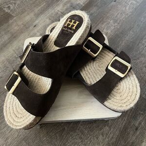 Haute Hippie Nikki Brown Buckle Sandal- Size 10